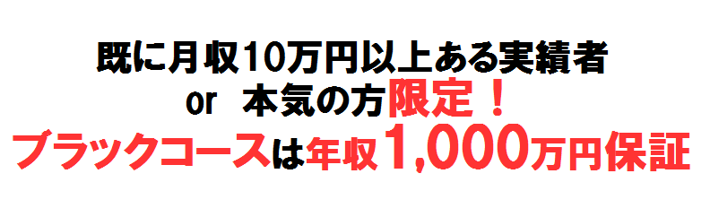 月収１０万円の実績者限定